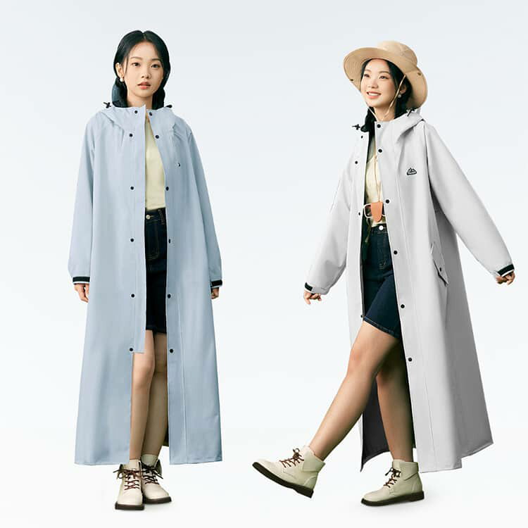 プチギフト雑貨店 BLISSFULの防風 レディース メンズ かっぱ レインポンチョ カッパ 自転車 レインスーツ 男女兼用 顔が濡れない レインコート 通学 ママ 高校生 中学生 収納袋付き 携帯しやすい 多機能ウトドア レインコート リュック対応｜アングル2