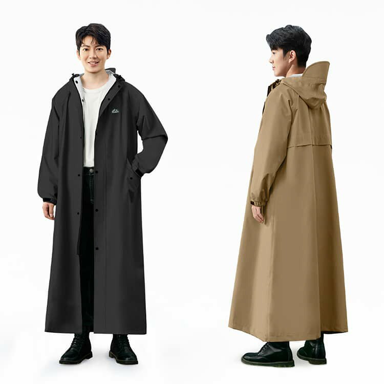 プチギフト雑貨店 BLISSFULの防風 レディース メンズ かっぱ レインポンチョ カッパ 自転車 レインスーツ 男女兼用 顔が濡れない レインコート 通学 ママ 高校生 中学生 収納袋付き 携帯しやすい 多機能ウトドア レインコート リュック対応｜アングル3