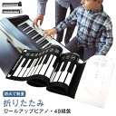 ロールピアノ 電子ピアノ ピアノ 知育玩具 薄型 折りたたみ 49鍵 49鍵盤 キーボード スピーカー内蔵 ロールアップピアノ 3歳 4歳 5歳 誕生日 鍵盤 ...