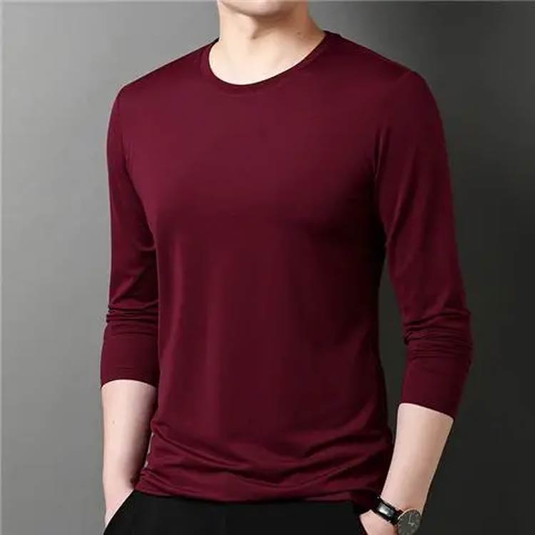 2枚セット インナーシャツ 夏 トップス tシャツ 涼しい 丸首 薄手 スポーツ アイスシルク 長袖tシャツ 吸水速乾 接触冷感 ストレッチ 長袖 Tシャツ インナーシャツ 作業服 作業着 トレーニングウェア ゴルフ 野球 大きいサイズ バイク 釣り キャンプ メンズ blissful-10004267 プチギフト雑貨店 BLISSFUL サンプル画像2