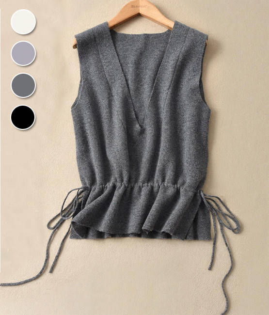 うずら様ダーマコレクションキルティングロングベスト黒Aライン絞りL