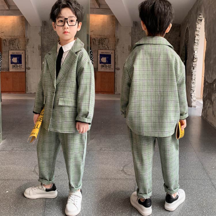 子供 スーツ 卒業式 男の子 大きいサイズ カジュアルスーツ 子供服 セットアップ スーツ 小学生 中学生 グリーン ジャケット パンツ 入学式 120 130 140 150 160 170 送料無料