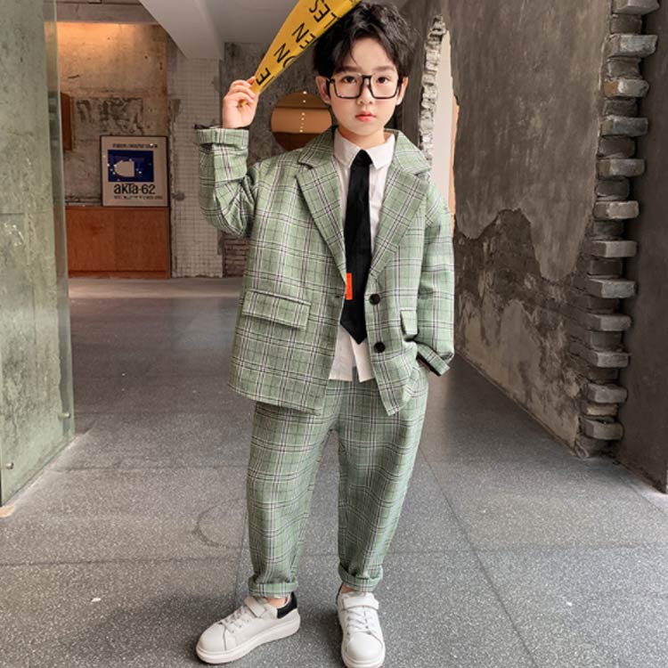 子供 スーツ 卒業式 男の子 大きいサイズ カジュアルスーツ 子供服 セットアップ スーツ 小学生 中学生 グリーン ジャケット パンツ 入学式 120 130 140 150 160 170 送料無料