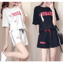 Tシャツ セットアップ 上下セット スウェットセット パンツ 夏 ジャージ セットアップ スポーツ ルームウェア パジャマ