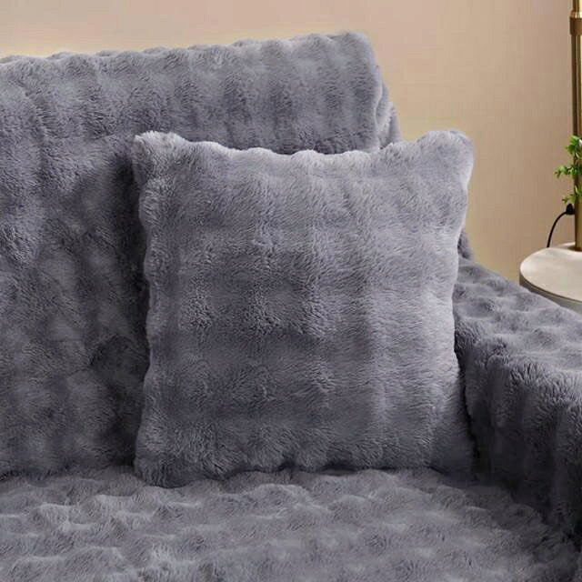 ふわふわ クッションカバー 両面ボア 50×50 2枚セット 40×40cm 45×45 ラビットファー とろとろ 韓国インテリア もこもこクッションカバー エコファー おしゃれ 暖かい ふわふわ 洗える 暖かい 背当て カバー [2]