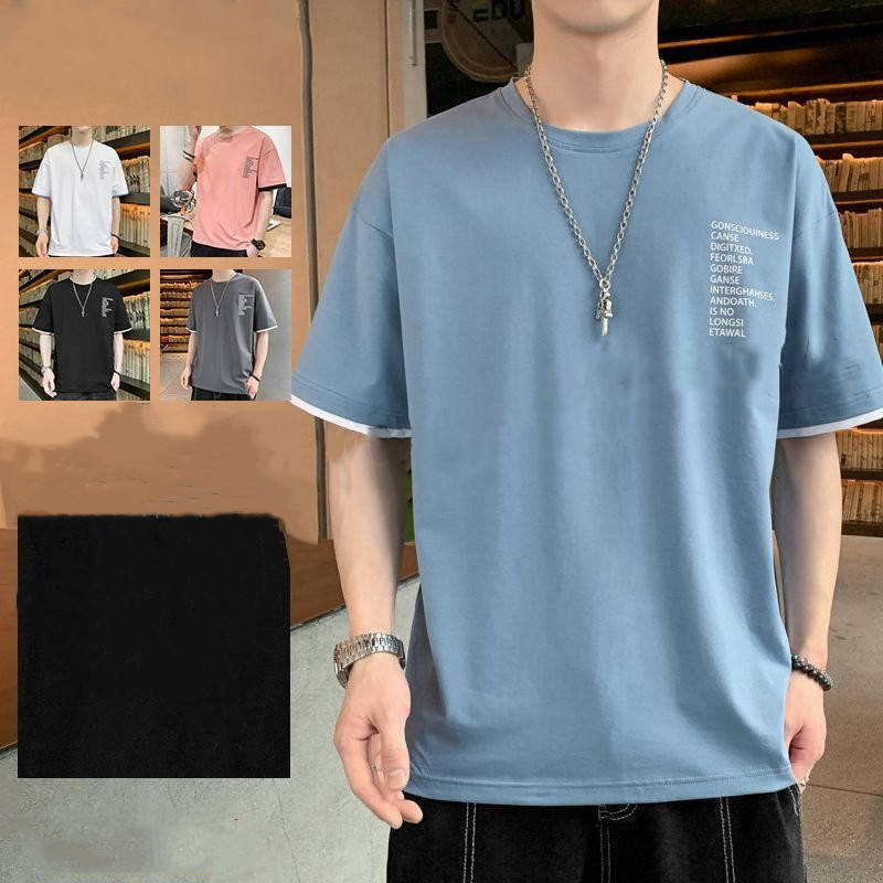 樂天商城 - 大きいサイズ Tシャツ メンズ 五分袖 夏 夏服 Tシャツ トップス ティーシャツ 無地