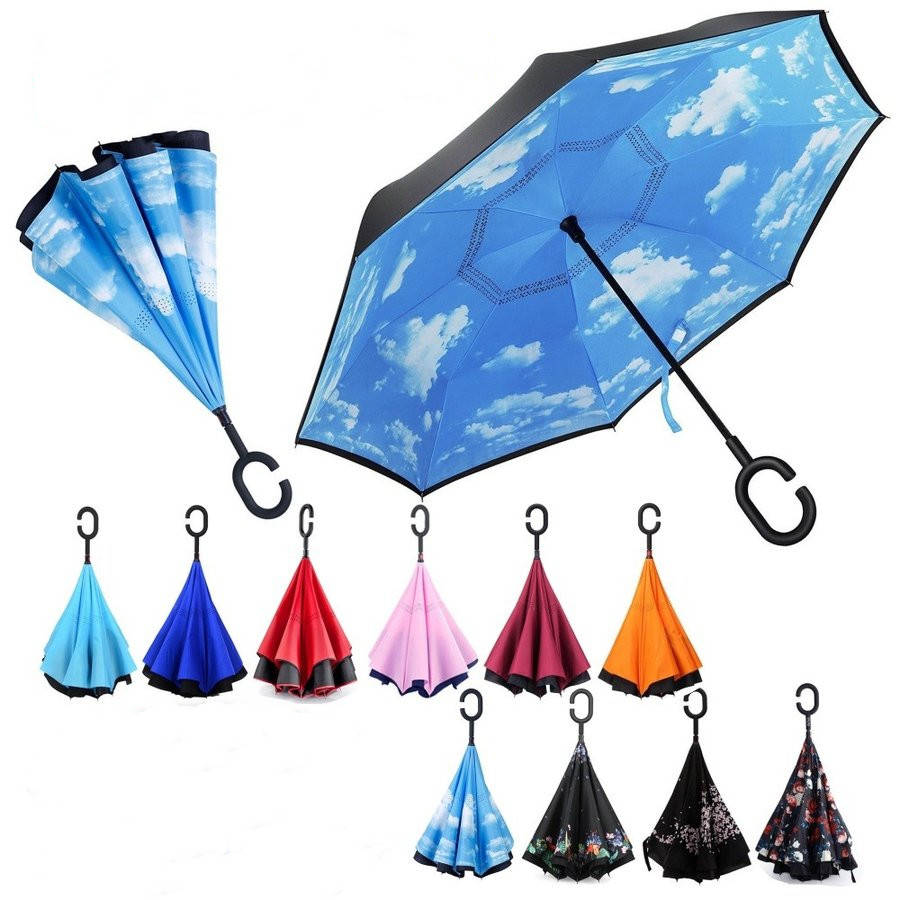 逆さ傘 濡れない雨傘 傘 長傘 傘 晴雨兼用 UVカット 男女兼用