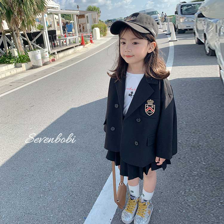 結婚式 100 女の子 春 ドロップショルダー 黒 女の子 プリーツスカート 子供服 フォーマルスーツ 秋 上下セット ブラック 入園式 入学式 140 ジャケット 七五三 卒業式 発表会 誕生日 記念日 お受験 小学生