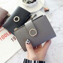 財布 レディース シンプル puレザー 財布 サークル ゴールド バックル 大容量 シンプル サイフ カード入れ 札入れ