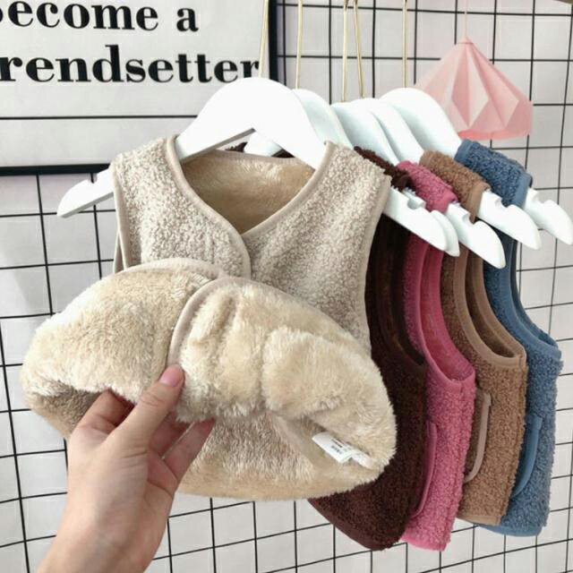 ボアベスト キッズ チョッキ 秋冬 男の子 女の子 無地 ふわふわ モコモコ ベビーベスト ベスト 子供服 トップス 上着 羽織り 防寒 保育園 通学 80cm 90cm 100cm 110cm 120cm 130cm 140cm 150cm