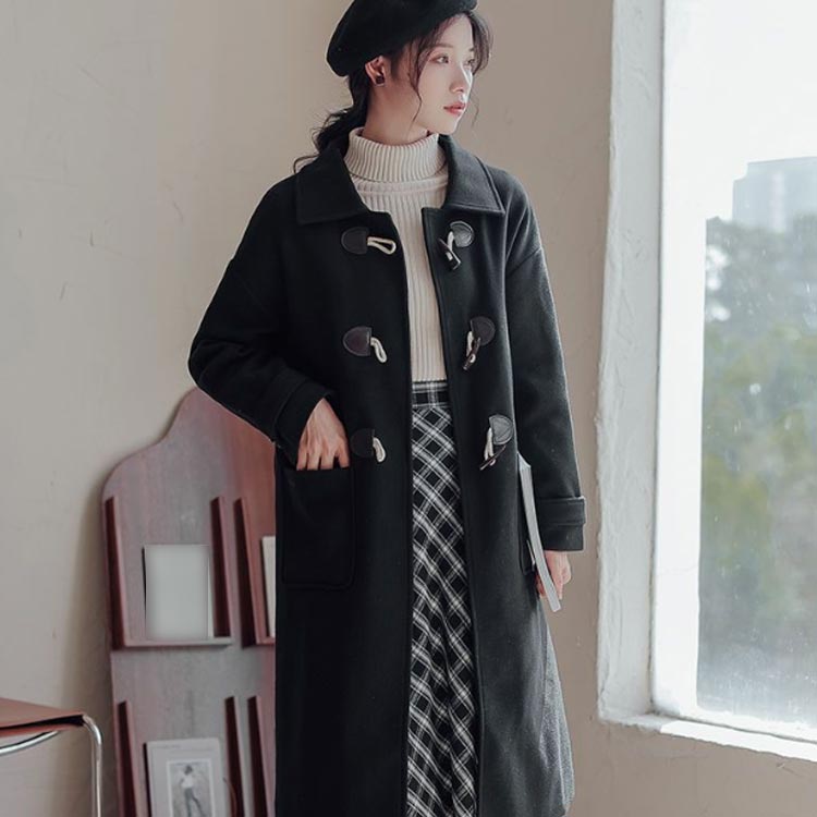 卒業式 冬コート ダッフルコート コート レディース アウター チェスターコート ダッフルコート ひざ丈 ロング丈 ステンカラー コート 通学 通勤 入園式 ドロップショルダー カジュアル 韓国ファッション お洒落 秋冬