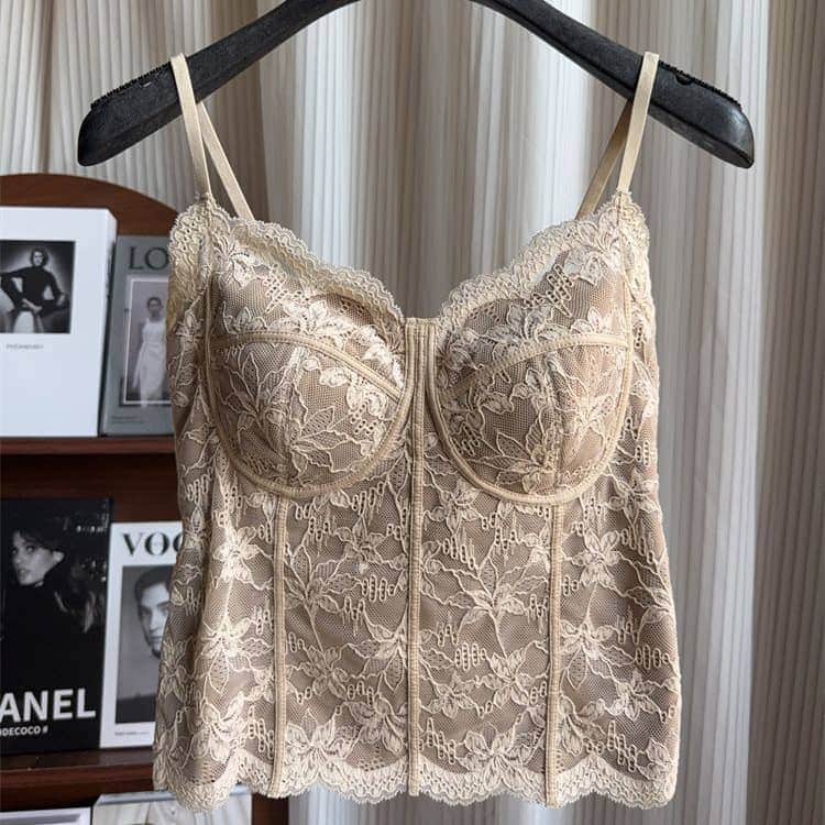 キャミソール カップ付き レース 可愛い レディース 下着 ブラトップ 見せキャミ 秋冬 インナー トップス キャミトップ セクシー