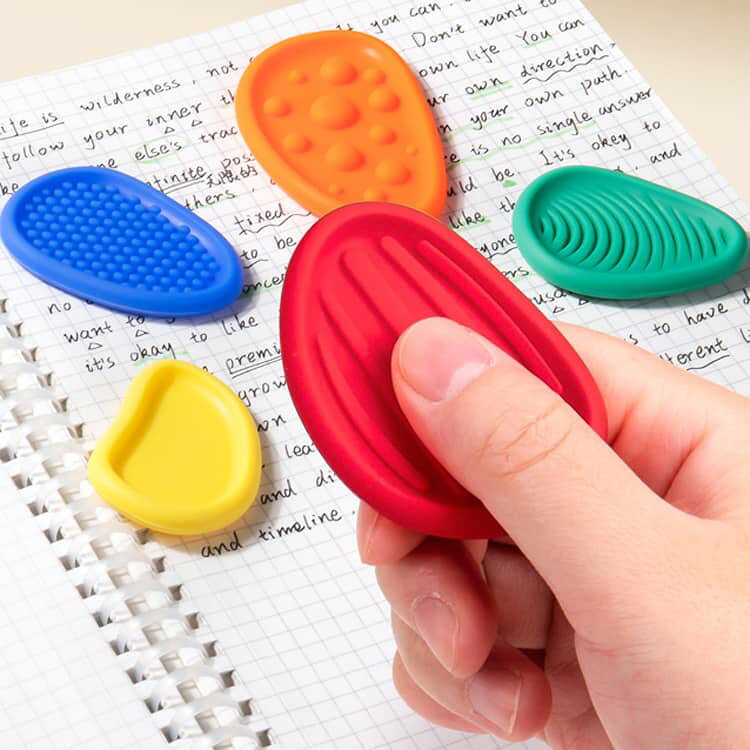 おもちゃ ストレス解消グッズ 8個セット カラフルな心配石 シリコン感覚石 ストレ...