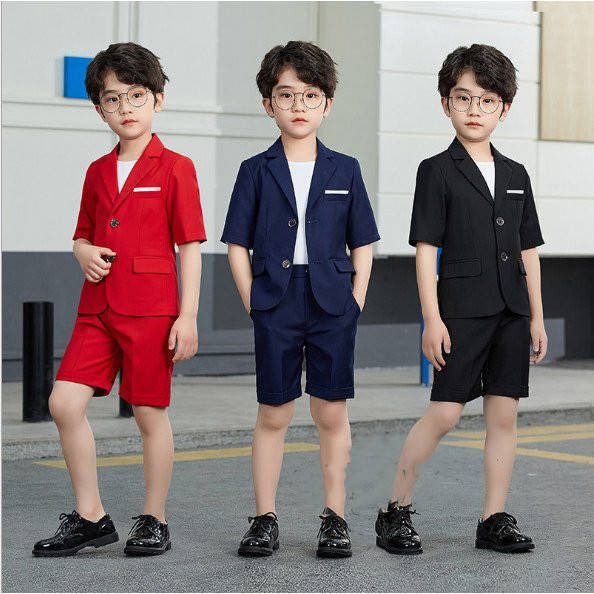 入園式スーツ スーツ 男の子 入園式スーツ 子供 半袖ジャケット+半袖Tシャツ+ショートパンツ 卒業式 キッズスーツ フォーマルスーツ お呼ばれ 発表会