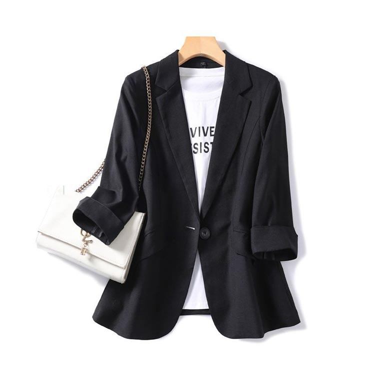 サマージャケット レディース テーラードジャケット 7分袖 薄手 春 秋 夏 冷房対策 羽織り 女性 春夏 アウター ジャケット スリム スーツジャケット オフィス カジュアル フォーマル 通勤 ビジネス