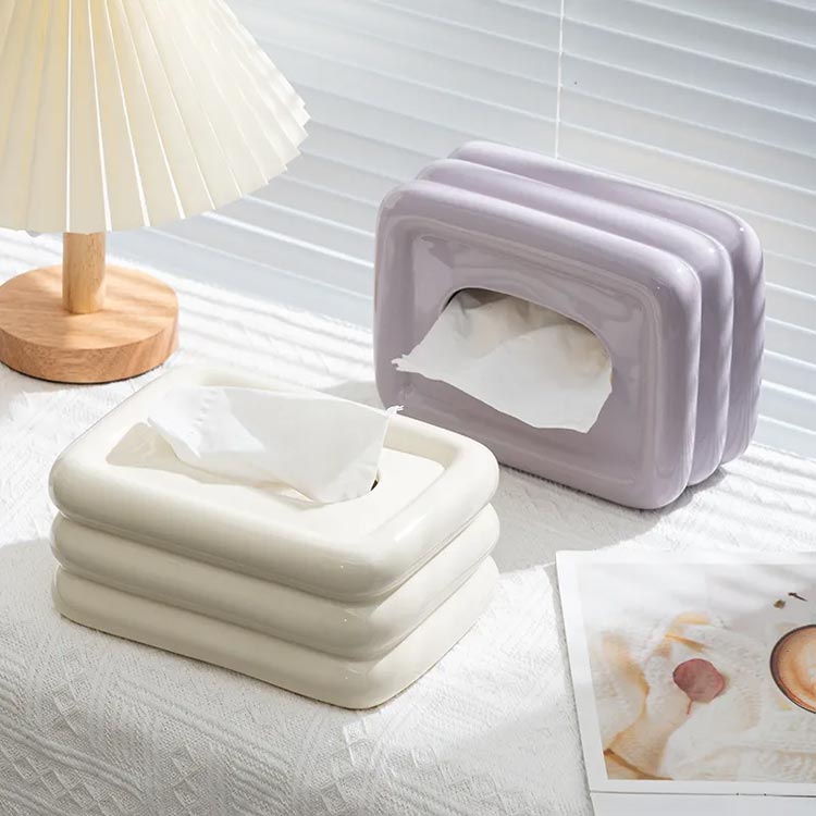 韓国風 軽量 ペーパーポット ティッシュケース 可愛い トイレットペーパー おしゃれ セラミック ペーパーボックス ティッシュ ティッシュ入れ 飾り テッシュボックス 新築祝い 結婚祝い ギフト 飾り プレゼント ティッシュケース [3]