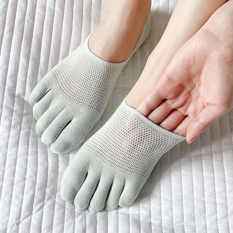 同色/異色9足セット 五本指ソックス 靴下 レディース 夏用 薄手 メッシュ 通気性抜群 吸汗 浅い 足指 フットカバー 綿 コットン 脱げない 滑り止め 楽ちん スニーカーソックス 見えない 無地 シンプル おしゃれ