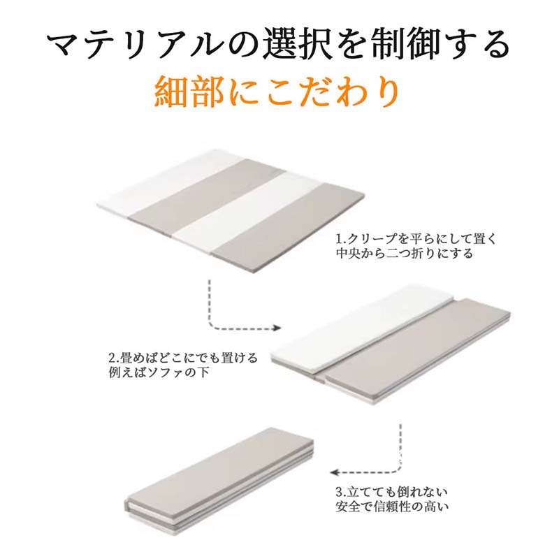 【26日まで10倍】プレイマット 折りたたみ ベビー 厚手 防水 赤ちゃん 防音 床暖房対応 ベビーマット フロアマット 持ち運び 赤ちゃんマット クッションマット マット 出産祝い