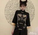 送料無料 コート ブラック ロング丈 カッコイイ レディース 刺繍 カジュアル コスプレ 七丈袖 ダンス 演出服
