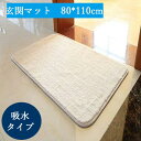 【20倍ポイント祭】期間限定!80×110cm 玄関マット 室内ラグ 台所カーペット 長方形 ふわふわ 滑り止めマット 吸水 速乾 フロアマット 足拭きマット キッチンマット 洗えるラグ カラー1 敬老の日