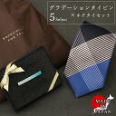グラデーションタイピン ネクタイセット ネクタイピン ネクタイ 日本製 カラー 色 ふじやま織 メンズ レディース おしゃれ プレゼント イメージカラー コーデ...