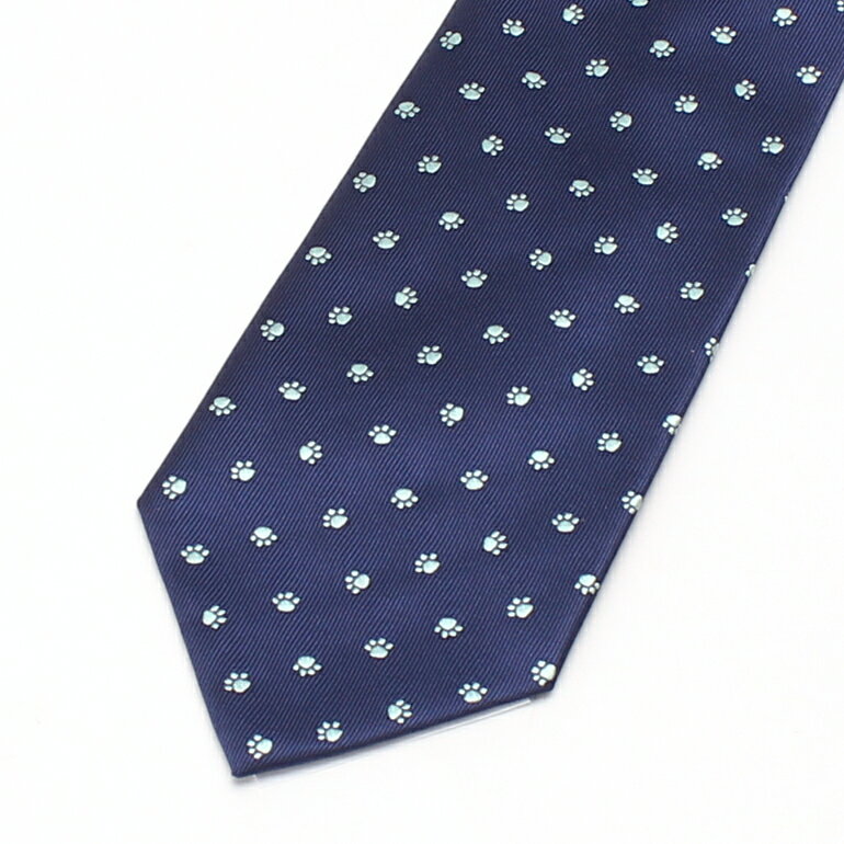 necktie ネクタイ ユニークネクタイ 肉球 モチーフ メンズ 男/TIE-FT01 [レギュラーネクタイ 猫 ネコ 肉球 動物 アニマル 獣医 ペット モチーフ イラスト シルエット 可愛い ポップ オシャレ プレゼント ギフト 贈り物 洗える スーツ ビジネス]