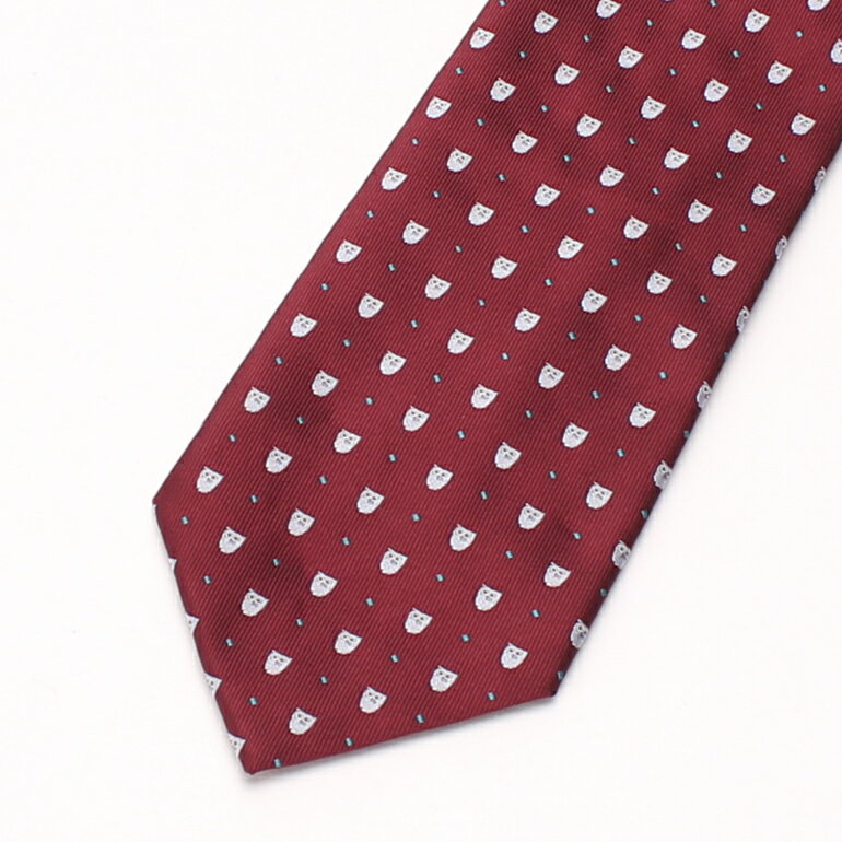 necktie ネクタイ ユニークネクタイ フクロウ モチーフ メンズ 男/TIE-FT20 [レギュラーネクタイ フクロウ 鳥 動物 アニマル 獣医 ペット モチーフ イラスト シルエット 可愛い ポップ オシャレ 福 縁起物 長寿 お祝い プレゼント ギフト 贈り物 洗える スーツ ビジネス]