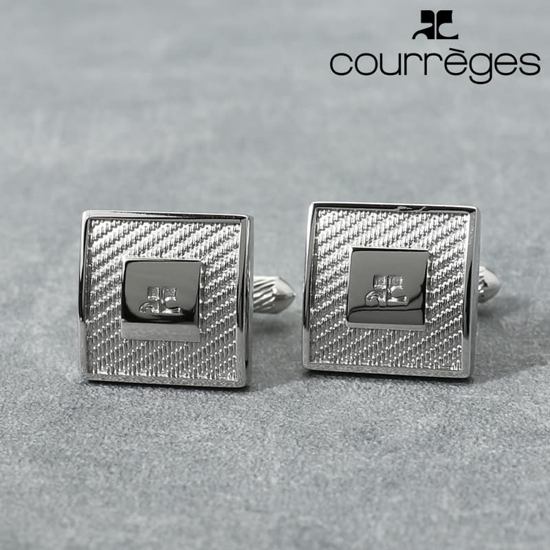 【Andre Courreges】 アンドレ クレージュ カフス ブランド カフスボタン シルバー メンズ カフリンクス CUFFS CUFFLINKS リンク...