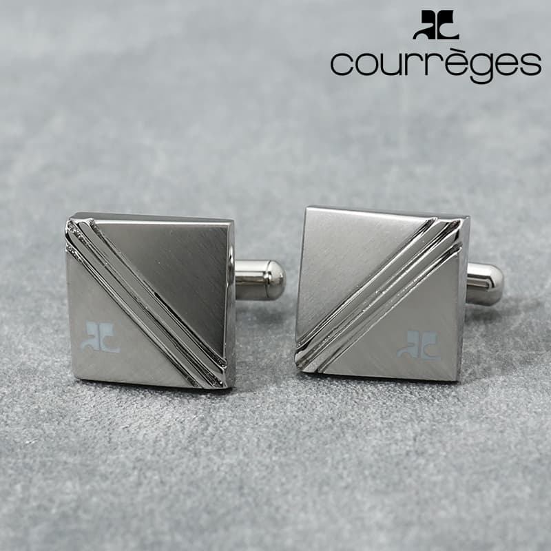 【Andre Courreges】 アンドレ クレージュ カフス ブランド カフスボタン シルバー メンズ カフリンクス CUFFS CUFFLINKS リンク...