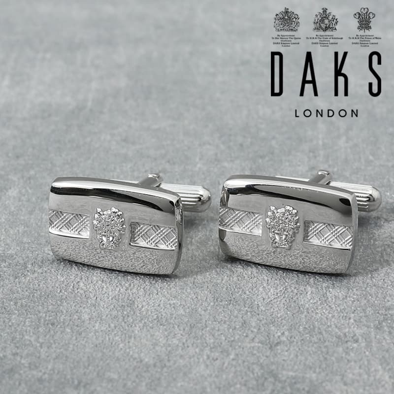 【DAKS】 ダックス カフス ブランド カフスボタン シルバー メンズ カフリンクス CUFFS CUFFLINKS リンクス ボタン スーツ おしゃれ かっ...