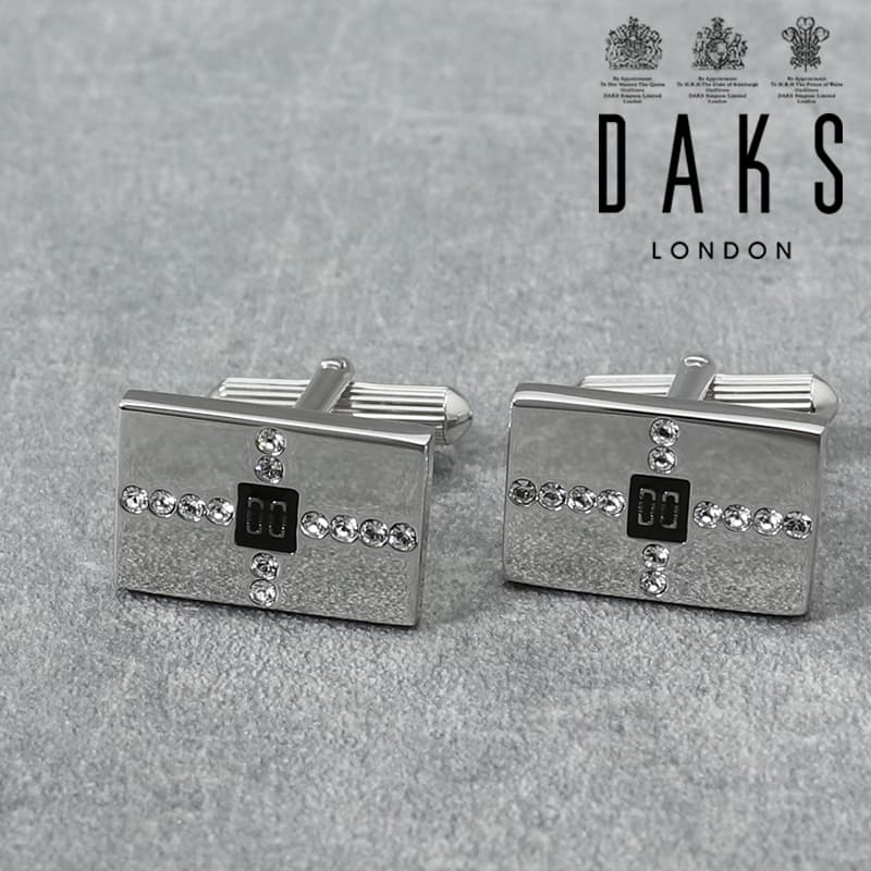 【DAKS】 ダックス カフス ブランド カフスボタン シルバー メンズ カフリンクス CUFFS CUFFLINKS リンクス ボタン スーツ おしゃれ かっ...