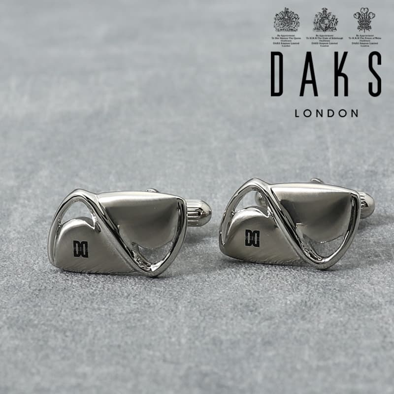 【DAKS】 ダックス カフス ブランド カフスボタン シルバー メンズ カフリンクス CUFFS CUFFLINKS リンクス ボタン スーツ おしゃれ かっ...