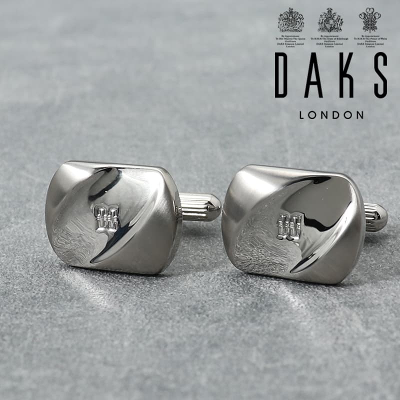【DAKS】 ダックス カフス ブランド カフスボタン シルバー メンズ カフリンクス CUFFS CUFFLINKS リンクス ボタン スーツ おしゃれ かっ...