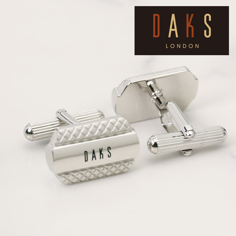 【DAKS】 ダックス カフス ブランド カフスボタン シルバー メンズ カフリンクス CUFFS CUFFLINKS リンクス ボタン スーツ おしゃれ かっ...