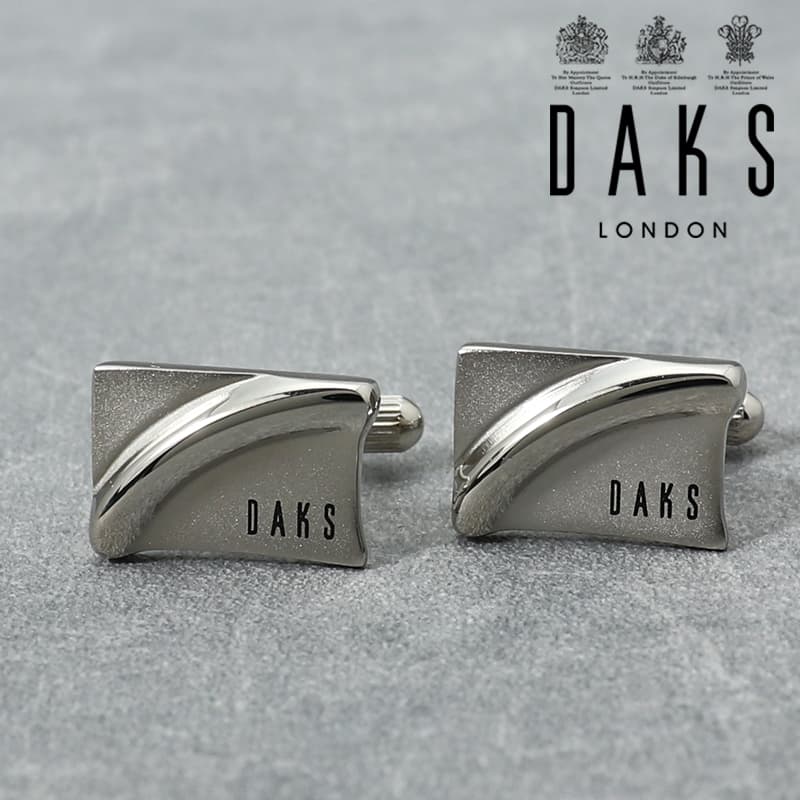 【DAKS】 ダックス カフス ブランド カフスボタン シルバー メンズ カフリンクス CUFFS CUFFLINKS リンクス ボタン スーツ おしゃれ かっ...