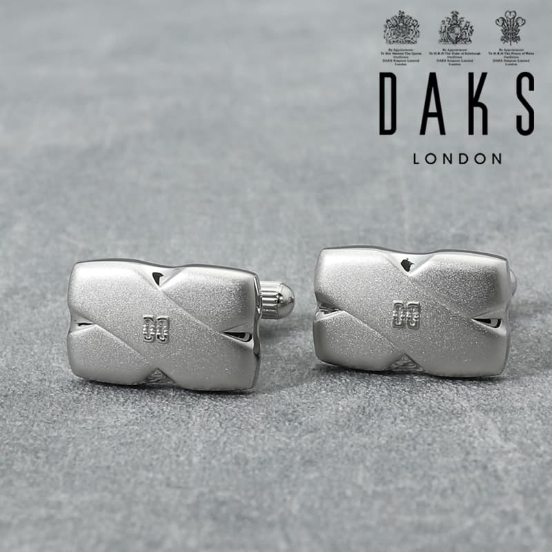 【DAKS】 ダックス カフス ブランド カフスボタン シルバー メンズ カフリンクス CUFFS CUFFLINKS リンクス ボタン スーツ おしゃれ かっ...