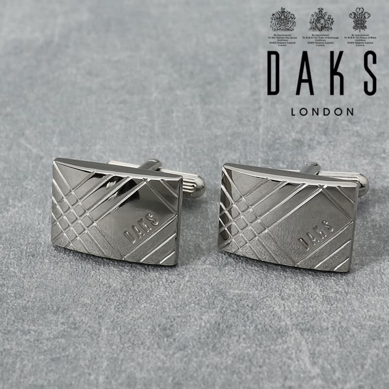 【DAKS】 ダックス カフス ブランド カフスボタン シルバー メンズ カフリンクス CUFFS CUFFLINKS リンクス ボタン スーツ おしゃれ かっ...