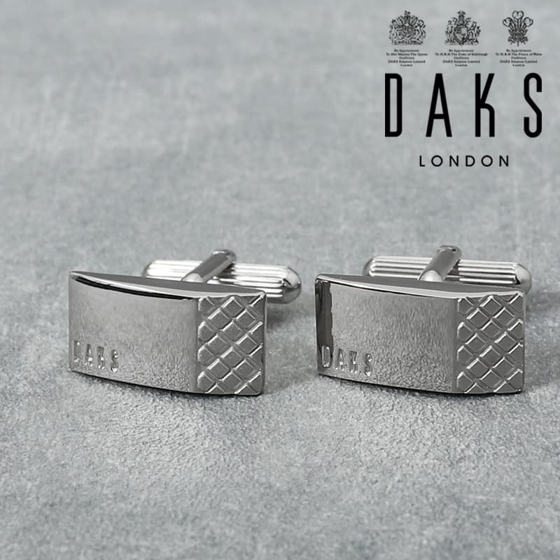 【DAKS】 ダックス カフス ブランド カフスボタン シルバー メンズ カフリンクス CUFFS CUFFLINKS リンクス ボタン スーツ おしゃれ かっ...