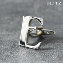 【BLITZ】 カフス カフスボタン オシャレ シャツ バラ売り シルバー アルファベット E メンズ カフリンクス CUFFS CUFFLINKS スーツ お...