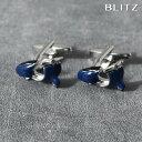 【スーパーセール ¥300円引】 BLITZ カフス カフスボタン シルバー ブルー ぺスパ バイク スクーター 原付 メンズ カフリンクス CUFFS CUF...