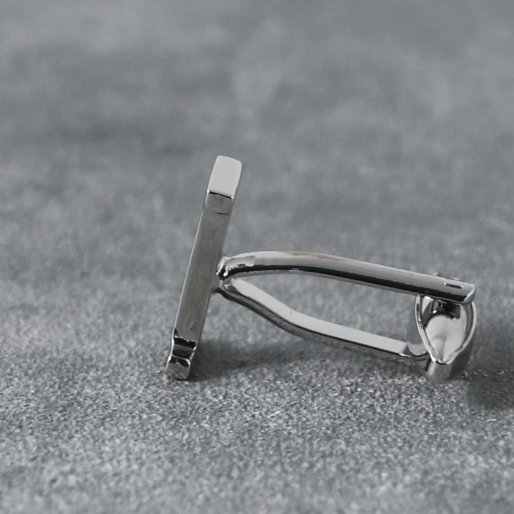 BLITZ カフス カフスボタン バラ売り シルバー アルファベット I メンズ カフリンクス CUFFS CUFFLINKS スーツ おしゃれ 紳士 [ シンプル ビジネス 仕事 結婚式 就活 人気 ギフト 名入れ 30代 40代 50代 60代 ] [M便 1/30]