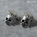 【BLITZ】 カフス カフスボタン オシャレ シャツ シルバー コック帽 ガイコツ ドクロ 髑髏 メンズ カフリンクス CUFFS CUFFLINKS スーツ...