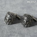 【BLITZ】 カフス カフスボタン オシャレ シャツ ブラック インディアン メンズ カフリンクス CUFFS CUFFLINKS スーツ おしゃれ 紳士 シ...