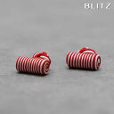 BLITZ カフス カフスボタン ラバー ゴム 紐 レッド ホワイト 俵型 メンズ カフリンクス CUFFS CUFFLINKS スーツ おしゃれ 紳士 [ シ...