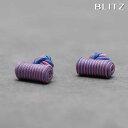BLITZ カフス カフスボタン ラバー ゴム 紐 ブルー ピンク 俵型 メンズ カフリンクス CUFFS CUFFLINKS スーツ おしゃれ 紳士 [ シン...