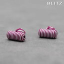 BLITZ カフス カフスボタン ラバー ゴム 紐 パープル ホワイト 俵型 メンズ カフリンクス CUFFS CUFFLINKS スーツ おしゃれ 紳士 [ ...