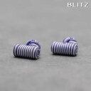 BLITZ カフス カフスボタン ラバー ゴム 紐 パープル ホワイト 俵型 メンズ カフリンクス CUFFS CUFFLINKS スーツ おしゃれ 紳士 [ ...