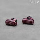 BLITZ カフス カフスボタン ラバー ゴム 紐 ブラック ピンク 俵型 メンズ カフリンクス CUFFS CUFFLINKS スーツ おしゃれ 紳士 [ シ...