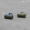 BLITZ カフス カフスボタン ラバー ゴム 紐 ブルー イエロー 俵型 メンズ カフリンクス CUFFS CUFFLINKS スーツ おしゃれ 紳士 [ シ...