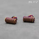 BLITZ カフス カフスボタン ラバー ゴム 紐 パープル イエロー 俵型 メンズ カフリンクス CUFFS CUFFLINKS スーツ おしゃれ 紳士 [ ...